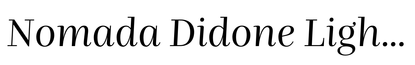 Nomada Didone Light Italic